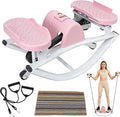 Rock Stepper Machine with Resistance Bands, Side-to-Side Lateral Rocking Fitness Stepper for Knees and Joints, Adjustable Tension Fitness Equipment with LCD Monitor for Home Workout Office