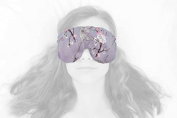 Handmade Weighted Sleep Eye Mask Yoga Pillow - Flax Seed Fill - Unscented - On a Wing - TEMF-OW