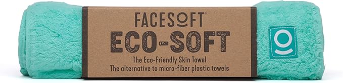 FACESOFT Eco Friendly Gym Towel for Working Out - Soft and Absorbent Cotton Exercise - No Synthetic Microfibers or Plastics - Sweat Towel for Gym, Fitness, Sports, Yoga - Aqua - 1 Pc