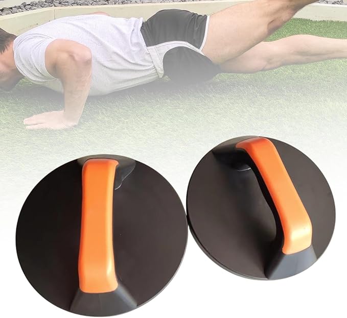 rockible 2x Rotating Push up Handles, Strength Training Equipment, Round for Floor Push up Bars, Pushup Stands for Exercise Indoor Gym Floor Workout Exercise