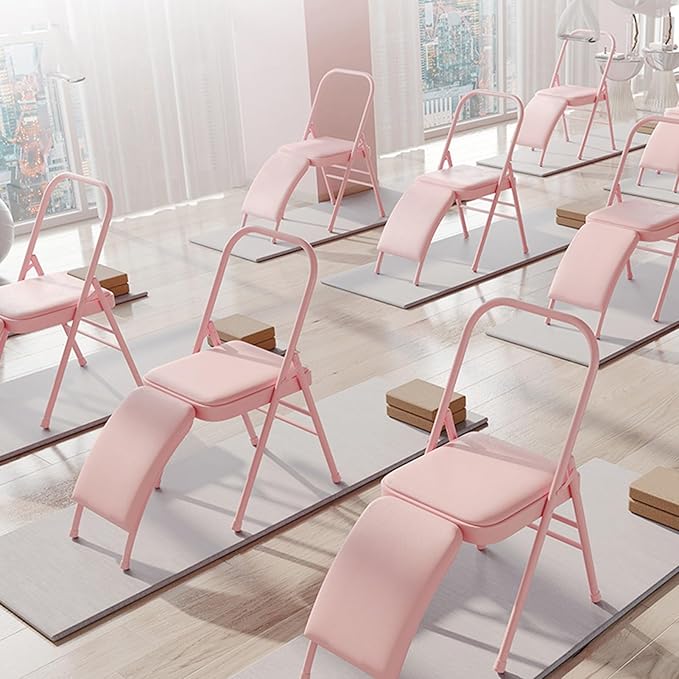 Yoga Chair，Thickened Folding Pilates Inverted,Rounded Corners,for Indoor and Outdoor Studios(Color1)