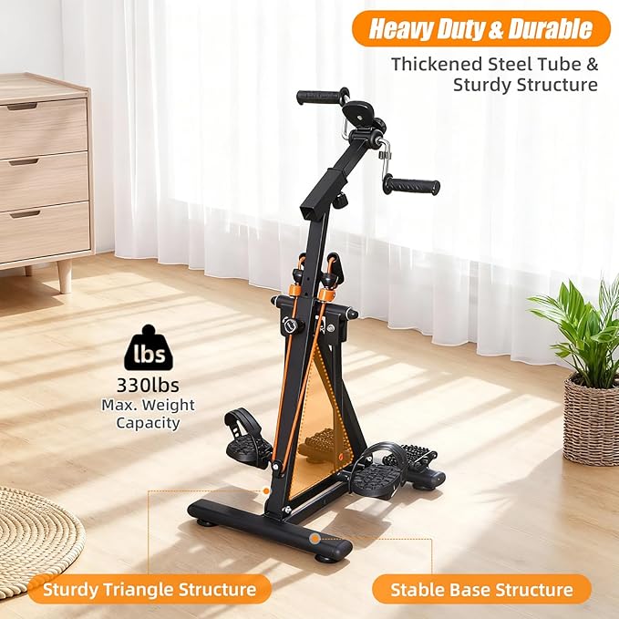 Arm and Leg Exercise Pedal Machine for Seniors, Seated Rehabilitation Bike for Physical Therapy, Elderly Stroke Recovery & Mobility Training Equipment