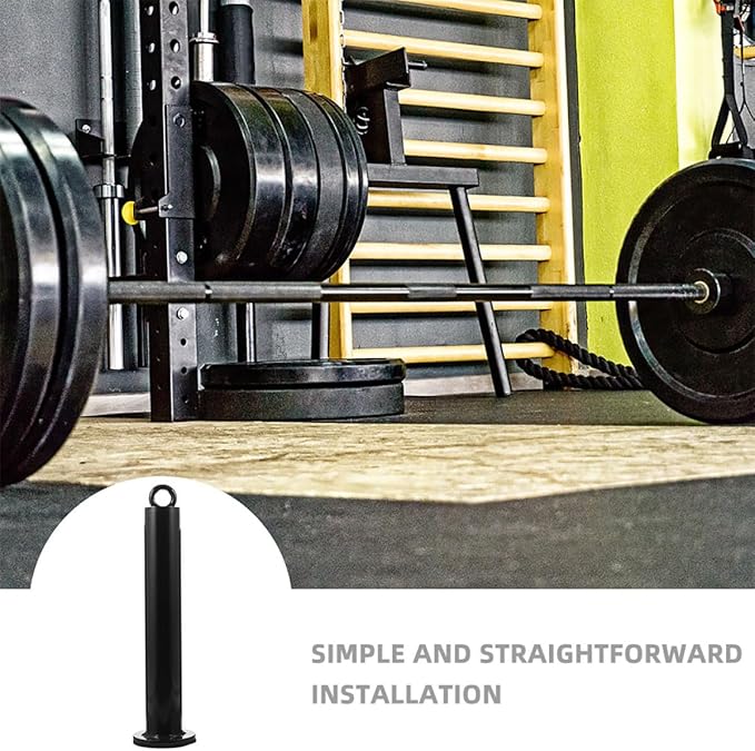 2pcs Weight Loading Pin and Barbell Slice Bar Rack 48mm Diameter X 320mm Fitness Equipment Attachment for Strength Training Cable Pulley System