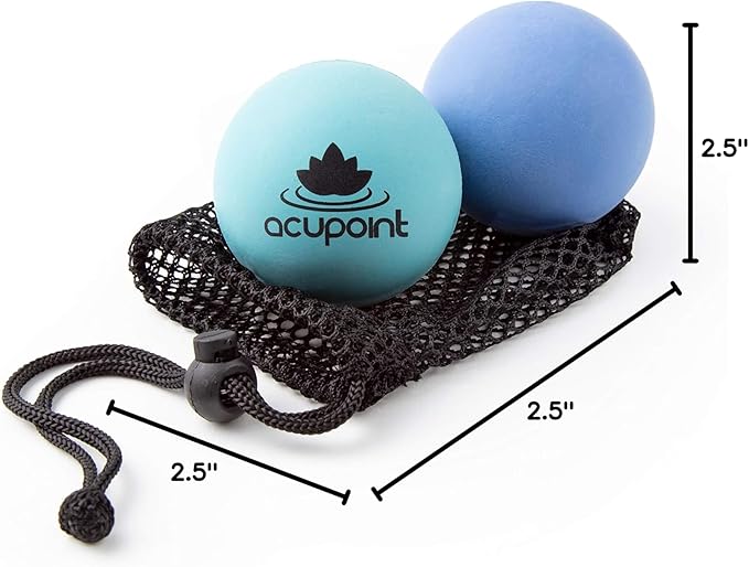 Physical Massage Therapy Ball Set - Ideal for Yoga, Deep Tissue Massage, Trigger Point Therapy and Myofascial Release Physical Therapy Equipment
