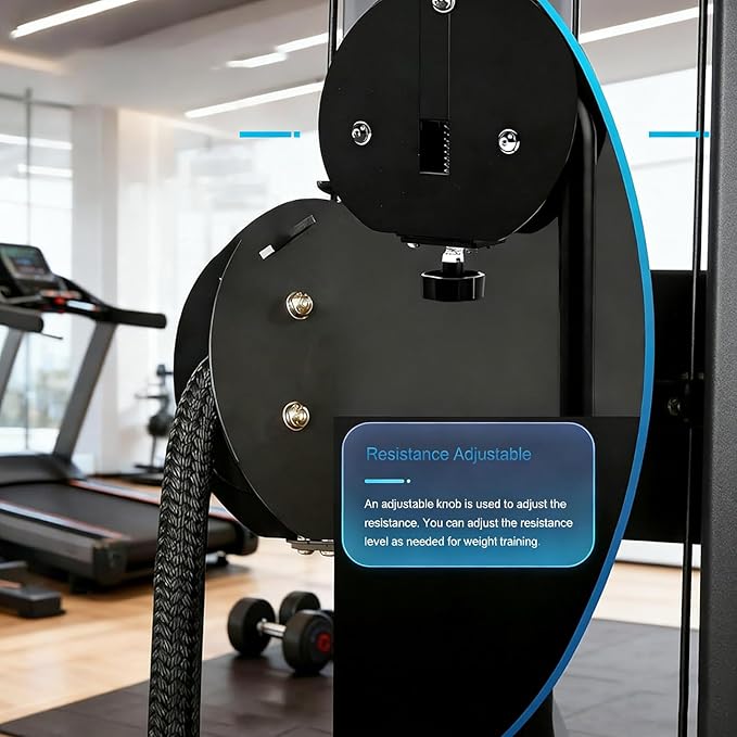 Endless Rope Trainer, Suspension Pulley Cable Machine with Adjustable Resistance, Pull Rope Fitness Training Equipment, for Physical Training