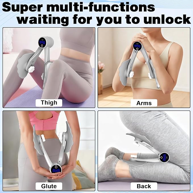 Kegel Exercise Thigh Trainer, Pelvic Floor Exercise Devices, Inner Thigh Exerciser for Women and Men, Kegel Trainer for Postpartum Rehabilitation