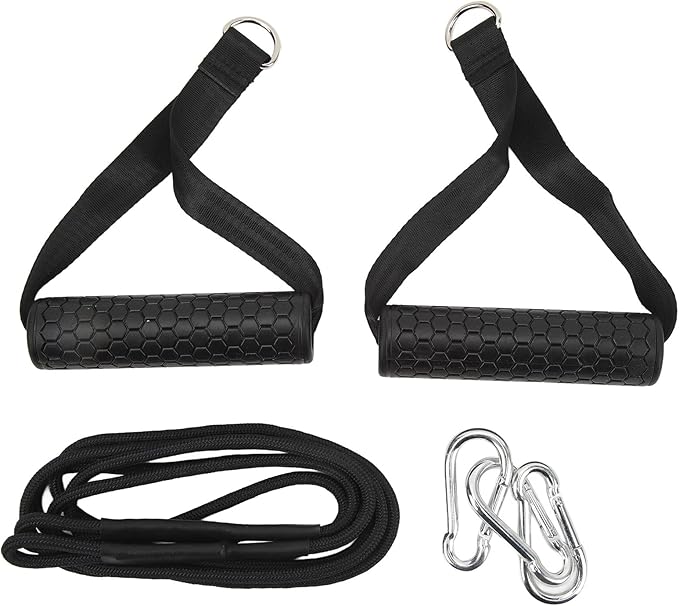 Triceps Pull Down Rope, Gym Cable Machine Attachments, Triceps Strap with 2 Comfortable Handles, Multi Workout Equipment for Strength Training, Length
