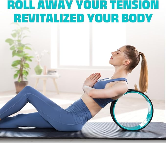 Yes4All Yoga Wheel Roller, 500 lb Capacity Back Cracker Roller for Comfort HIPS & Neck, Available in 6”/10”/12” Sizes