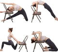 BODY RHYTHM Yoga Auxiliary Chair with Lumbar Back Support for Abs & Core, Balance Handstand, Flexibility and Strength Training and Back Pain Relieving.