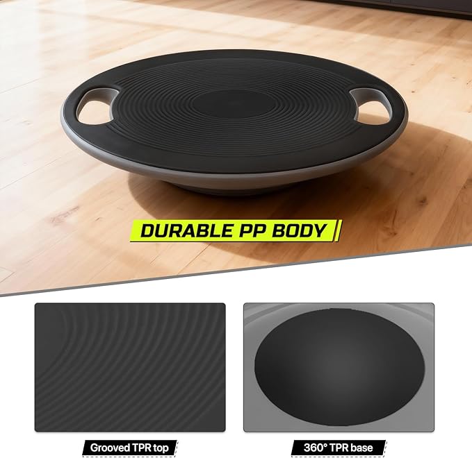 Wobble Aerobic Step Platform Balance Board with Non-skid Tpr Bump Surface, 360 Rotation for Stability Training, Versatile Home Gym Exercise Workout Step Aerobics Platform