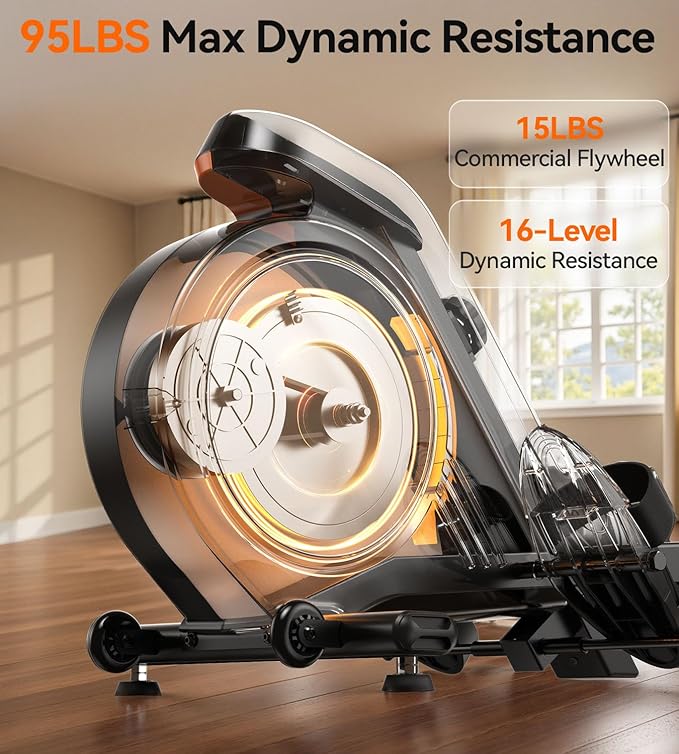 YOSUDA Magnetic/Water Rowing Machine for Home - Rower Machine Use with Bluetooth, App Supported, Rowing Machine for Beginners to Athletes, Comfortable Seat Cushion