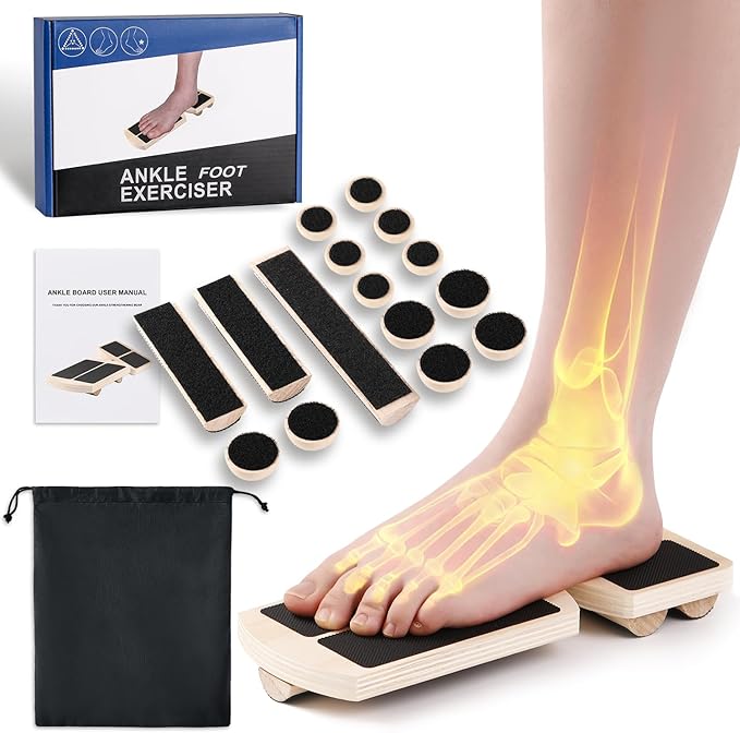 Professional Ankle Balance Board - Adjustable Foot Strengthener with 12 Interchangeable Pods for Stability Training at Home, Gym, Outdoor & Workspace, Physical Therapy and Pain Relief