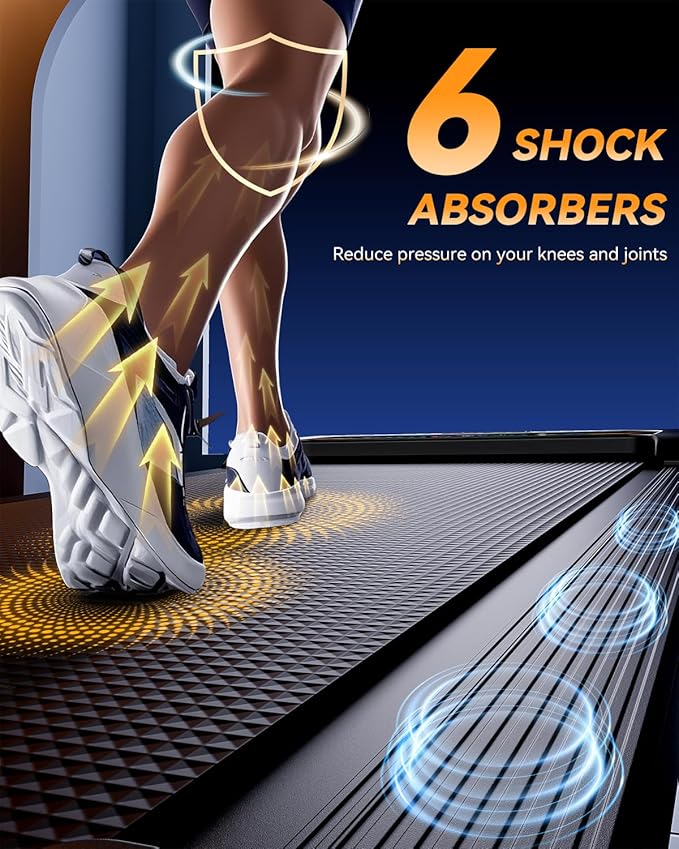 Walking Pad Treadmill, WALKWAKE 8% Incline Walking Pads, Compact Under Desk Treadmill for Home, 330lb Capacity 2.5HP Running Machine for Walking Jogging with LED Display