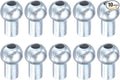 PATIKIL Cable Ball Stopper, 10pcs Gym Machine Accessories for 5mm Cable Fitness Equipment Wire Rope Port Joint Replacement Parts for Home Gym Machine, Silver