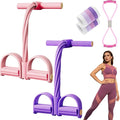 Upgrade 8 Tube Pedal Resistance Device, Pedal Resistance Band with Handle, Fashion Puller Exercise, Detachable and Adjustable Multifunction Fitness Bands for Abdomen, Waist, Arm, Leg