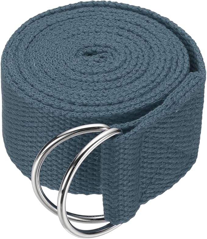 Yoga Strap for Stretching, Athletic Stretch Band with Adjustable Metal D Ring Buckle Yoga Bands