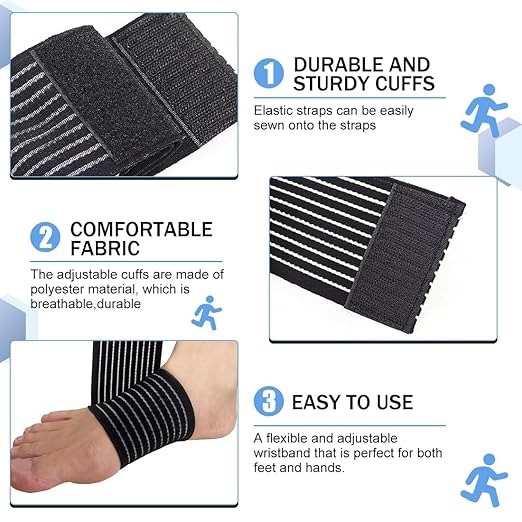 Compression Wrist Wraps, High-Elastic Wrist Bands Support for Men & Women, Breathable Elastic Brace for Sports, Pain Relief, & Injury Recovery for Weightlifting, Gym, Tendonitis & Carpal Tunnel (2 Pack)