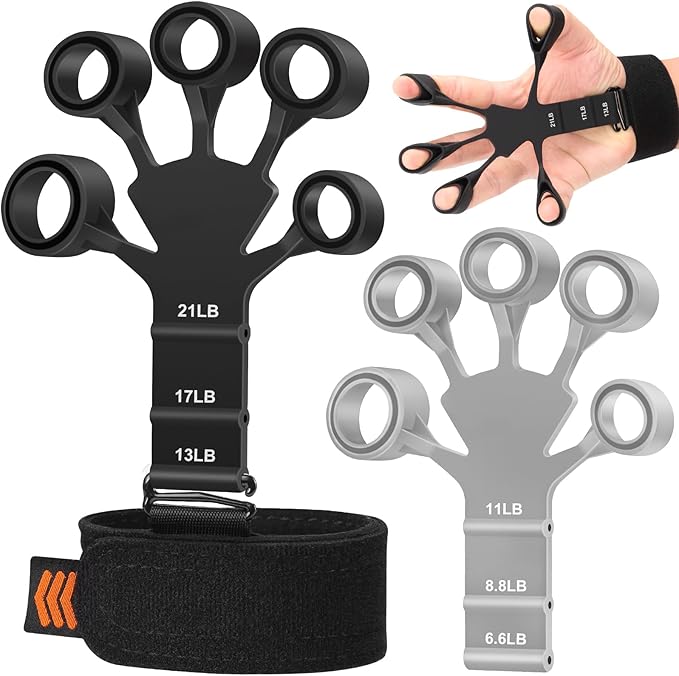 Grip Strength Trainer - Double-Sided Finger Exerciser and Hand Strengthener for Hand Therapy, Rock Climbing - Relieve Pain for Arthritis, Carpal Tunnel