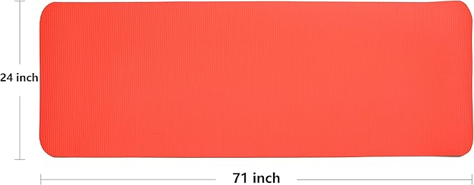Fitvids All Purpose 1/2-Inch Extra Thick High Density Anti-Tear Exercise Yoga Mat and Knee Pad with Carrying Strap, Multiple Colors