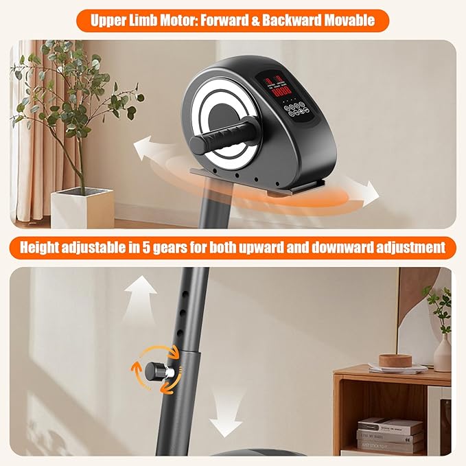 Electric Rehabilitation Exercise Bike, arm and Leg Motorized Pedal Exerciser and Rehabilitation Trainer, Suitable for Knee, Foot, and arm Rehabilitation.