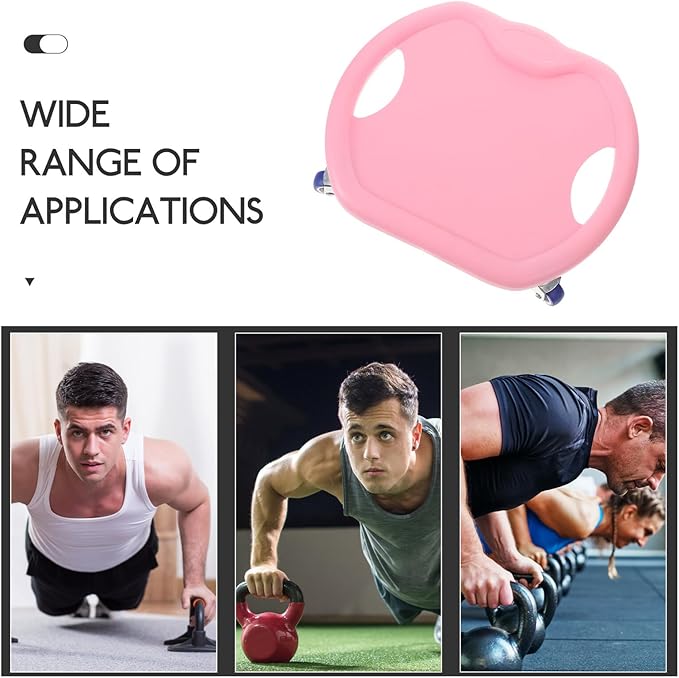 Quiet Fitness Abdominal Training Disc with Comfortable Handle Core Sliders for Home Gym Rolling Workout Equipment for All Levels Pink Silent Design