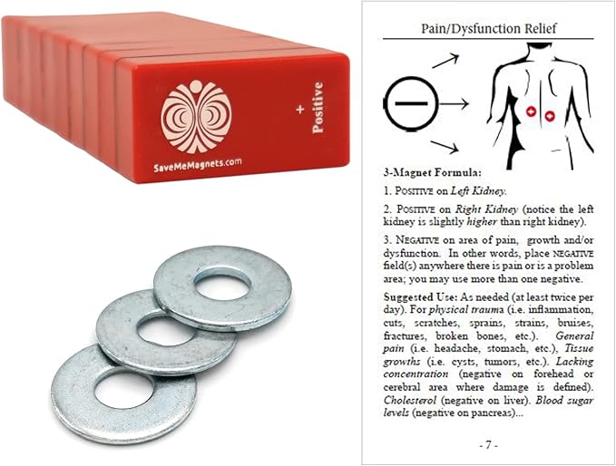 SaveMeMagnets - Biomagnetism Wellness Kit | 6 Therapeutic-Grade Magnets & Illustrated Guide | DIY Magnet Self-Care | Magnetic Tools for Energy, Alignment & Recalibration