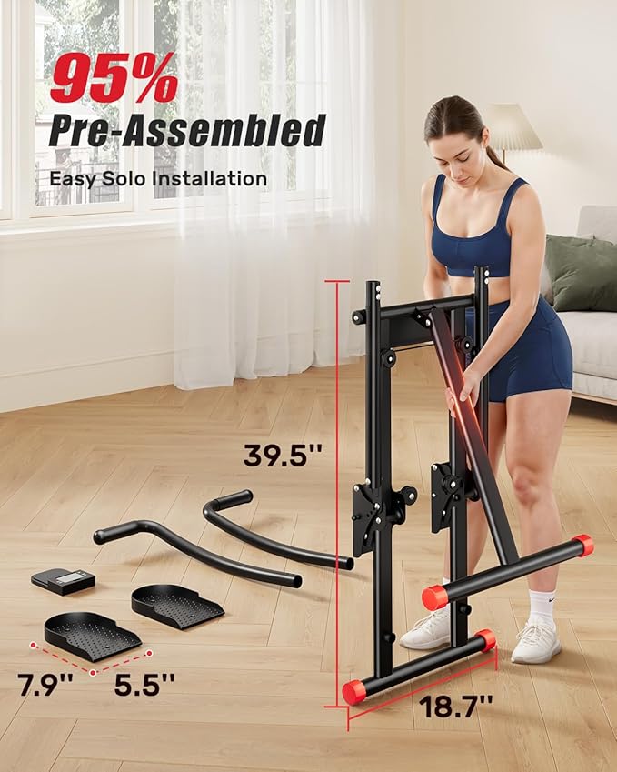 AL01 Stair Stepper, Foldable Steppers for Exercise at Home, Full-Body Cardio Workout Climber with Adjustable Pedals, Extended Step Range, 270LB Loading Capacity