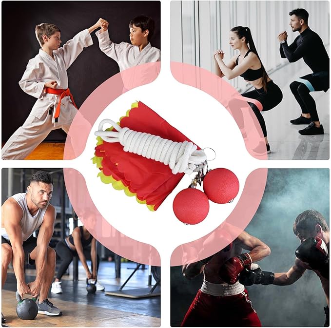 Boxing Training Ball - Rope Dart Trainer, Reaction Ball for Training | Martial Arts Fitness Equipment, User-Friendly TŕainingTools for Women Men Outdoor