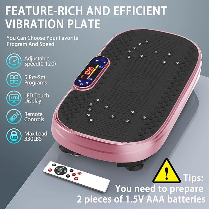 Vibration Plate Exercise Machine,Vibrating Plate for Lymphatic Drainage,Shake Plate for Weight Loss,Full Body Vibration Platform Machines for Women Men Exercise