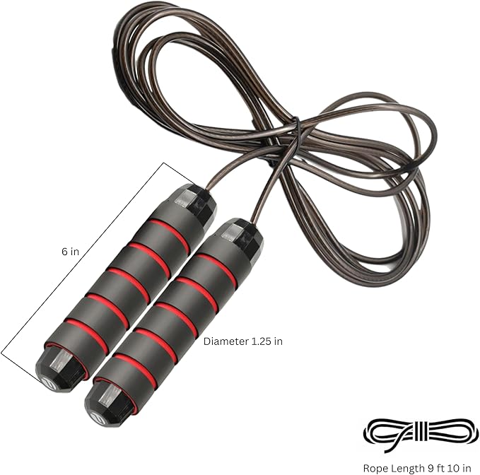 Limm Adjustable Jump Rope for Workout - All-Purpose Exercise Jump Rope Kids & Adults Love with Tangle-Free, Comfortable Foam Handles - Best Slimming, Cardio & Endurance Training