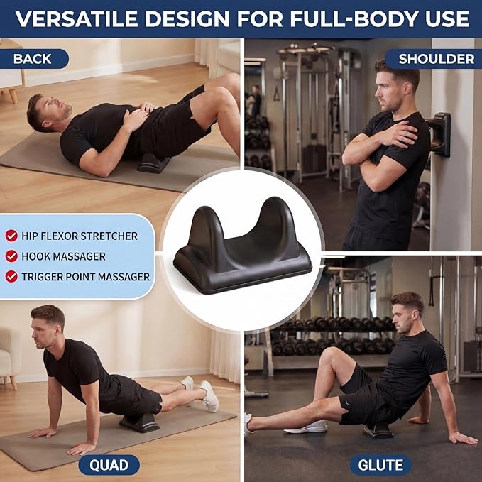 PSO-RITE Psoas Release Tool, Deep Tissue Trigger Point Massager for Hook & Hip Flexor Muscle Release, Pain Relief & Quick Recovery (Black)