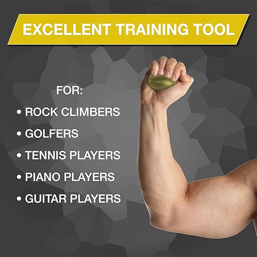 THERABAND Hand Exerciser, Ball For Hand, Wrist, Finger, Forearm, Grip Strengthening & Therapy, Squeeze Ball to Increase Hand Flexibility & Relieve Joint Pain, Yellow, Extra Soft