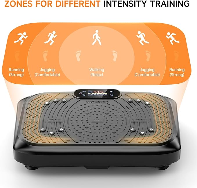 Vibration Plate Exercise Machine 450 Lbs Capacity,Vibrating Plate for Lymphatic Drainage,Power Shake Plate 199 Speeds for Weight Loss,Full Body Vibration Platform Machines for Women Men