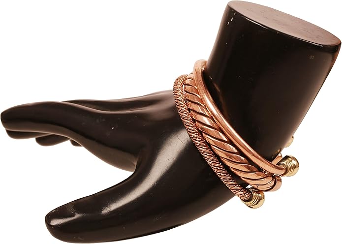 Copper Bracelet Tibetan Style. Hand Forged with Solid and High Gauge Copper Jewelry Cuff for Women Men. Combo of Different Designs