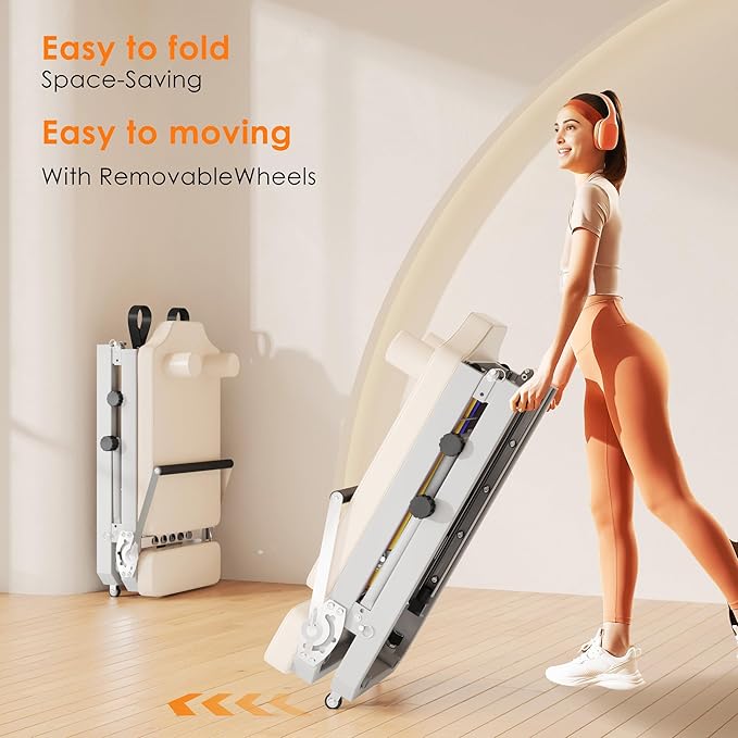 soges Foldable Pilates Reformer Machine for Home Gym, Pilates Workout Equipment for Beginner, Cardio Fitness High Strength Rebounder
