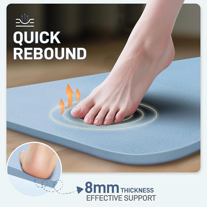 Foldable Yoga Mat for Travel 72"x 32"x 0.32"Inch, 8mm Thick Folding Exercise Mat, Outdoor Non-slip Pilates Mat for Women & Men, Wide Yoga Mat Packable for Workout and Fitness