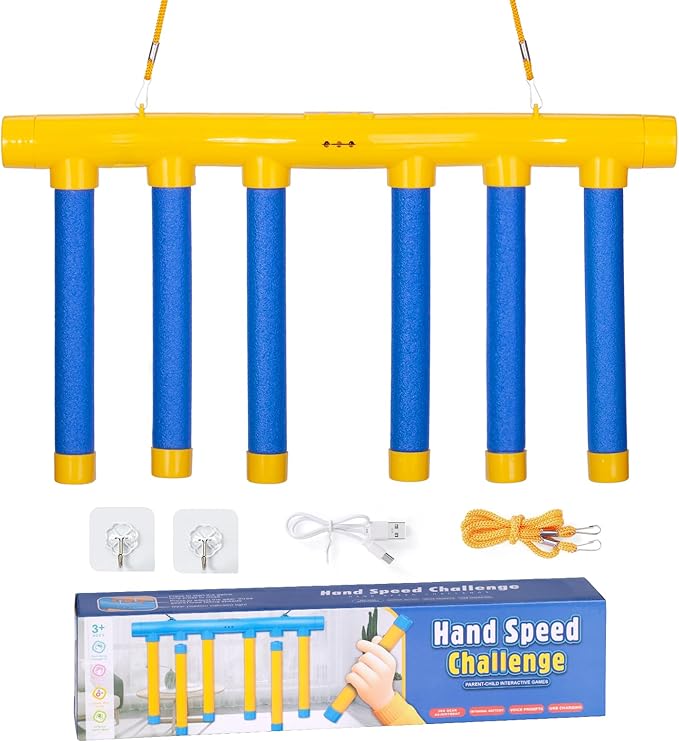Reflex Drop Sticks Challenge Game, 2026 Upgrade Hand Eye Coordination Training Toy, Hand Speed Challenge Reaction Game, Catching All Drop Sticks for Adult- 3 Adjustable Speed
