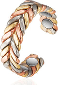 Copper Rings for Women, Pure Copper Tricolour Gold Adjustable Ring, Fashion Jewelry（2040）