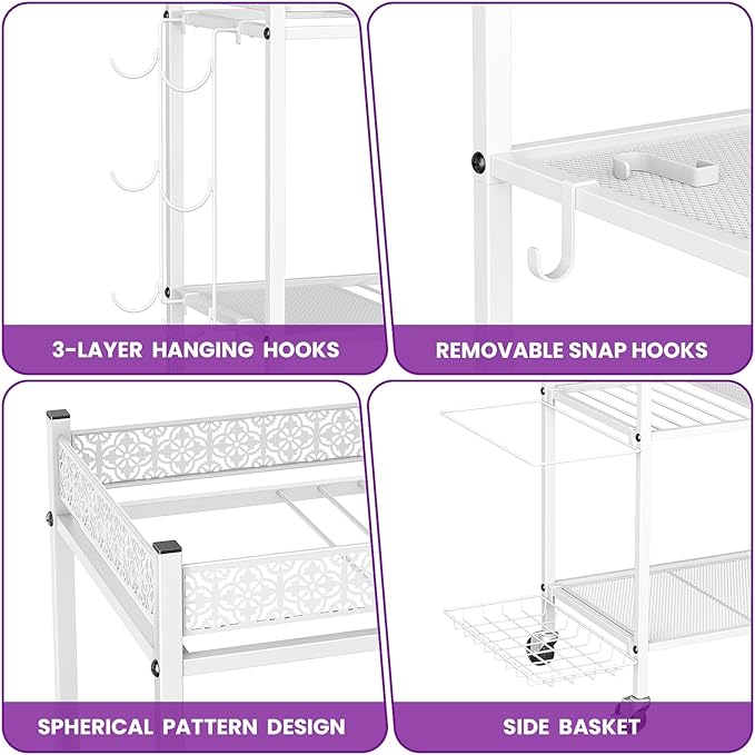 Yoga Mat Storage Rack, Home Gym Storage Rack, VOPEAK Workout Storage for Yoga Mat, Foam Roller, Gym Organizer Gym Equipment Storage for Home Exercise and Fitness Gear