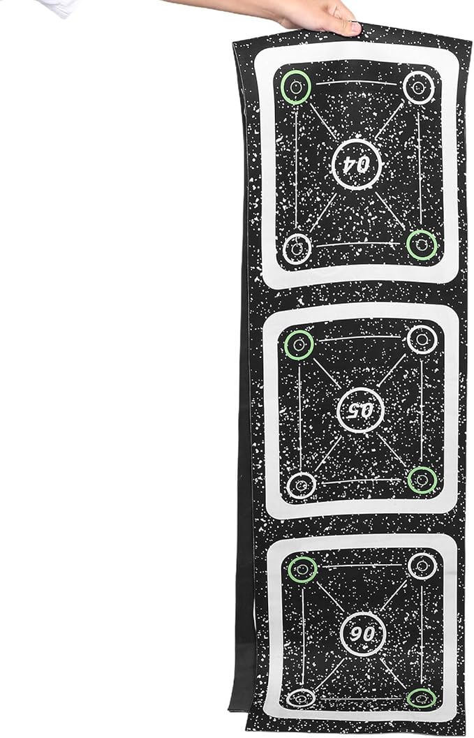 Agility Ladder Training Mat Rubber Soft Ladder Pad 6-Section Green Quickness and Agility Workout Equipment for Soccer Football Fitness