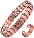MagEnergy Mens Copper Magnetic Bracelets, 99.9% Pure Copper Bracelet with Double-Row Strength Magnets, Adjustable Jewelry with Sizing Tool