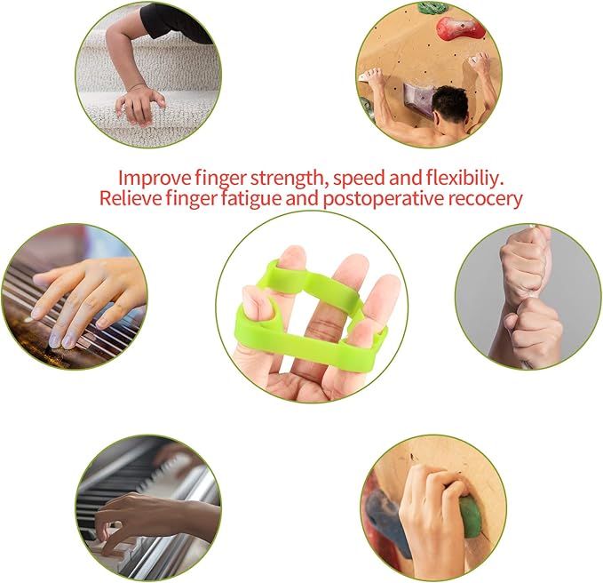 3 Pcs Hand Grip Strength Balls with 2 Pcs Finger Strengthener, Wrist Grip Strengthener Trainer, Stress Relief Balls Trainеr Hand Balls, Hand Exerciser Squeezer for Adults Hand Workout