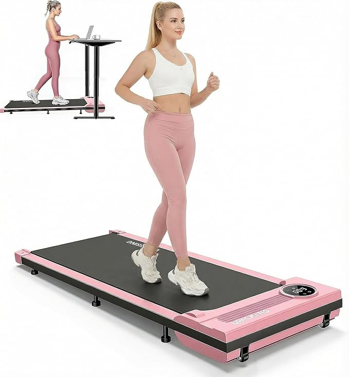 ANCHEER Walking Pads, 2 in 1 Under Desk Treadmill 2.5HP Compact Running Machine with Remote Control, 300lbs Weight Capacity for Home/Gym/Office,Ultra-Quiet, Installation-Free