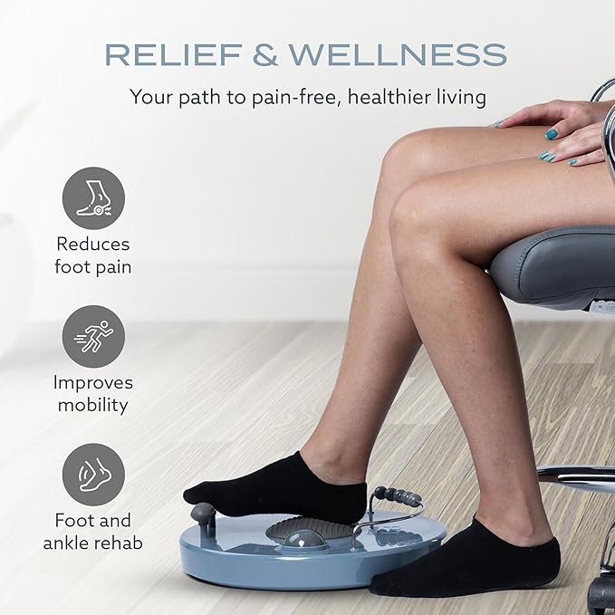 PT Pro Ultra Foot Trainer – 5-in-1 Foot & Ankle Exerciser and Foot Stretcher – Plantar Fasciitis Relief for Arch & Heel Pain – Deep Tissue Foot Massager for Reflexology & Muscle Recovery