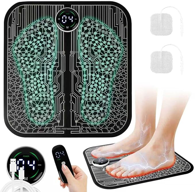 Transcutaneous Electrical Nerve Stimulator for Pain Relief, EMS Foot Massager for Increase Local Blood Circulation,EMS Foot Stimulator Temporarily Reduce Lower Extremity Pain.