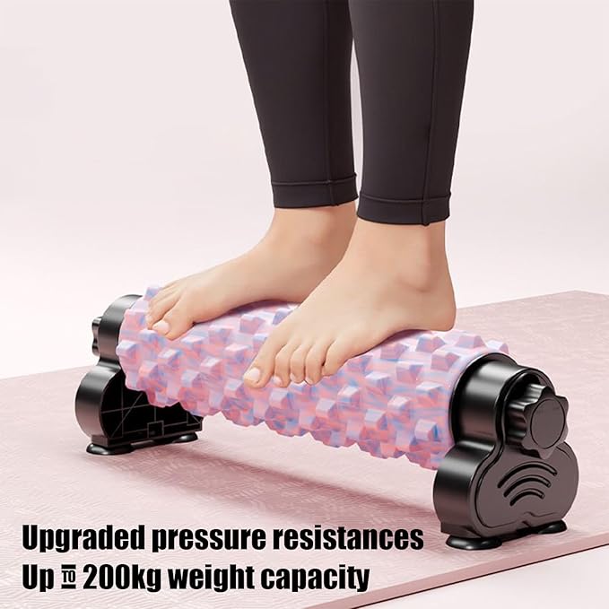 Leg Foam Roller - Deep Muscle Rolling Stretch, Suction Cup Stability Base, Physical Recovery Massage Tool, Targeted Lower Body Relief | Home Gym Yoga Pilates Fitness Workout Post Sports Training