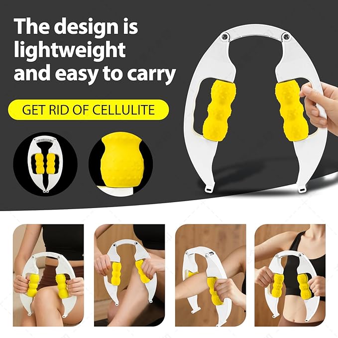 Massager Roller for Cellulite and Lymphatic Drainage,Deep Tissue Foam Roller Massage for Legs,Hands,Thighs,Calves,Muscle Pain Relief,Anti-Cellulite Massage Tool,Body Sculpting,Improves Circulation