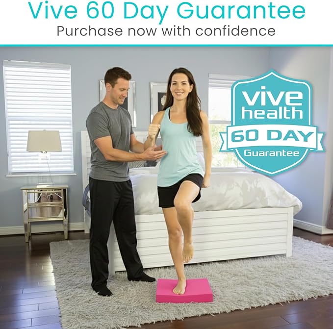 Vive Balance Pad - Foam Large Yoga Mat Trainer for Physical Therapy, Stability Workout, Knee and Ankle Exercise, Strength Training, Rehab - Chair Cushion for Adults, Kids, and Travel
