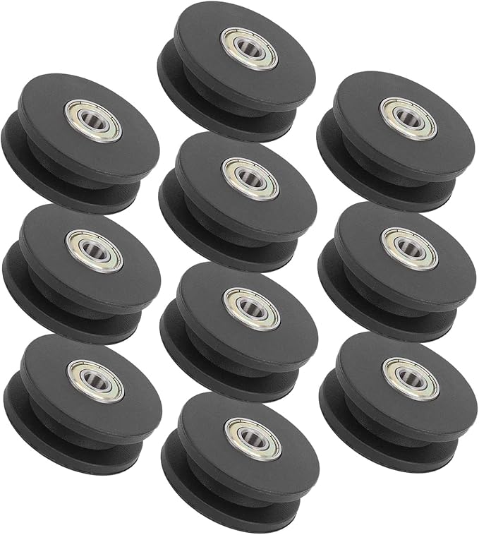 10pcs Nylon Bearing Pulley 50mm | Heavy Duty Gym Attachment/Garage Door Accessory | Sturdy & Weather - Protected | Strength Training Equipment Replacement