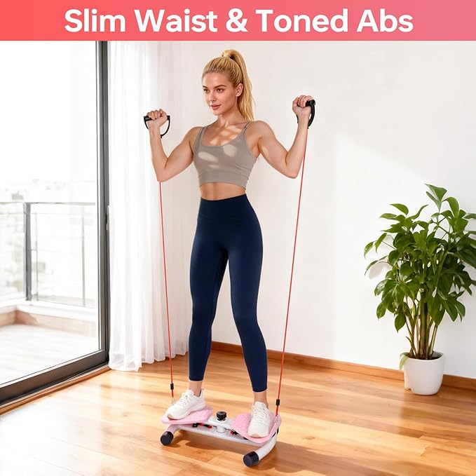 Ab Twister Board, Flexforge Pilates Twister, Waist Twisting Machine - 300 lbs, Pilates Waist Twister for Women Belly Fat Loss, Home Gym Equipment for Women/Men